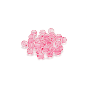 Ilan Abalorios Perline Rotonde Sfaccettate Rosa Chiaro Trasparente 10mm 15g - Product Image 2