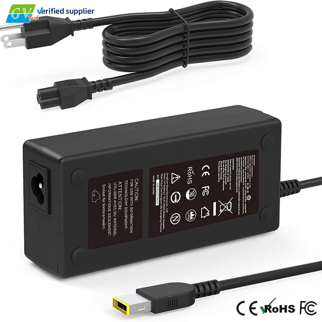 135W 19.5V 3.33A Square USB Pin Laptop Charger AC Power Adapter CE/FCC/ROHS Certified Compatible Thinkpad Black PC/ABS Material