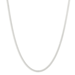 Cadena de Eslabones Cubanos de 3mm en Acero Inoxidable Bañado en Plata de Ley 925 para Hombre y Mujer, Joyería Hip Hop, Regalos, Collar Cubano de Miami Relleno S925 - Product Image 1