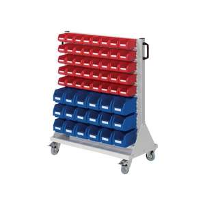 Rasterplan รถเข็น rastermobil H1230xW1000xD500มม. กล่อง x ขนาด18 x s. 6สีน้ำเงิน/40 x s. 7สีแดง - Product Image 1