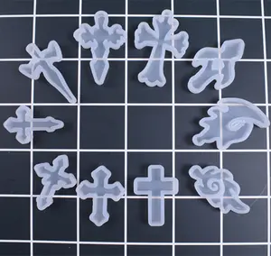 M085 Mini Ankh Hanger Sleutelhanger Mold Doorgelust Cross Anubis Maat Egypte Shiny Mold Voor Hars Sieraden Charm Silicone Silicon Mallen