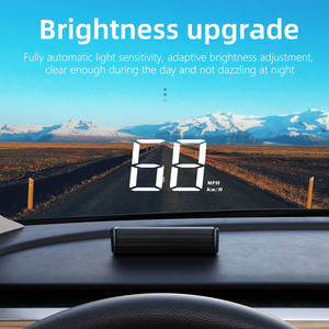 Compteur de vitesse GPS HUD X1 à LED vert avec prise USB, affichage grand format KMH, écran LCD 1280x720 - Product Image 5