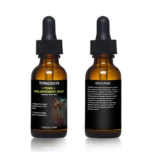 Fashion Body Care bottiglia di vetro piccola provetta pianta naturale uomo aumento del pene olio essenziale di ingrandimento