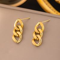 Pendientes de acero inoxidable para mujer con colgante de perla en forma de corazón y circonia y diseño geométrico.