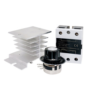 Regulador de Voltaje de Resistencia de Relé de Estado Sólido Monofásico de 40VA 60V con Disipador de Calor y Perilla de Potenciómetro, Producto de Calidad - Product Image 1