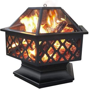 Các Sản Phẩm Nhà Cung Cấp Vườn Được Lựa Chọn Tốt Nhất Hố Lửa Thép Hình Lục Giác 24in Để Nướng BBQ Trong Vườn - Product Image 3