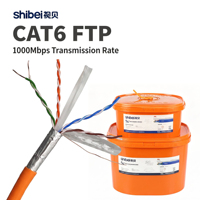Cable Ethernet Industrial CAT6 FTP de 305m con Blindaje de Lámina Cruzada para Internet y Redes LAN en Hogares Inteligentes