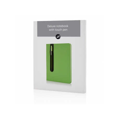 Basic A5 Hardcover PU Notebook with Stylus Pen 100 Sheets Spiral Binding for Daily Planner Diary or Writing Size A7