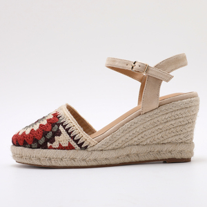 Sandalias de Plataforma <span class=keywords><strong>con</strong></span> <span class=keywords><strong>Cuña</strong></span>, Estilo Espadrille, Cómodas, Ligeras, <span class=keywords><strong>con</strong></span> una Sola Correa, Punta Cuadrada, Correa de Hebilla en el Tobillo, Casuales, para Primavera, Otoño y Verano - Product Image 2
