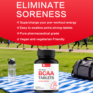 טבליות תוסף תזונה <span class=keywords><strong>BCAA</strong></span> (חומצות אמינו בעלות שרשרת עניבה) טהורות 3000 מיליגרם, לשיקום שרירים, באיכות מזון, מותג פרטי OEM סיטונאי - Product Image 6