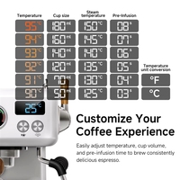 Machine à café expresso H10 Plus italienne semi-automatique, double usage domestique et professionnel, avec mousseur à lait chaud et froid à double température
