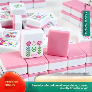 Mahjong américain moderne de luxe en <span class=keywords><strong>acrylique</strong></span>, deux couches, couleurs assorties, très vendu, cartes de divertissement décontractées faites à la main - Product Image 2