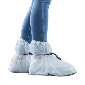 Couvre-chaussures de <span class=keywords><strong>pluie</strong></span> non tissé jetables en usine Couvre-bottes bleus imperméables - Product Image 1