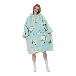 Couverture à capuche chaude et chauffante USB en flanelle à imprimé avocat pour adultes, personnalisée en gros - Product Image 3