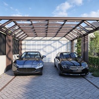 Abri de voiture robuste en aluminium à toit arqué, taille personnalisée pour les développeurs, utilisation extérieure pour le stationnement, structure robuste