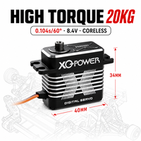 XQ-POWER S8020D 20KG Servo numérique sans noyau à couple élevé, étanche, engrenage en acier inoxydable 0.104s pour voiture RC, bateau 8.4V