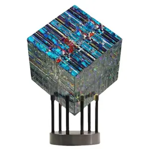 Qiyi — Cube géométrique en cristal coloré, Art de Table, ornement tendance, décoration de maison, pour noël, style européen