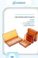 Boîte de rangement en polystyrène liquide marron, étanche, portable, pour seringues, ampoules et pilules, vente directe usine