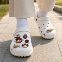 Aksesoris Sepatu PVC Desain Kustom Berbagai Tema dengan Rantai, Gesper, Hiasan Kancing Bunga, Grosir, Kartun, DIY, Ornamen Sepatu