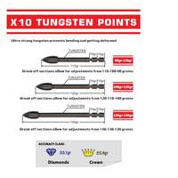 Points en tungstène X10 10 90 — 140, tir de l'arc, Point pour la chasse