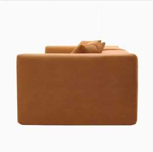 Sofá Tapizado Cuadrado Naranja de Alta Calidad con Relleno de Esponja Comprimida para Apartamentos y Villas, Venta al Por Mayor de Fábrica - Product Image 5