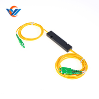 Acoplador Divisor FBT de 2.0mm 1*2 con Caja ABS y Conector SC APC para Redes de Fibra Óptica FTTH 4G LAN Cableada