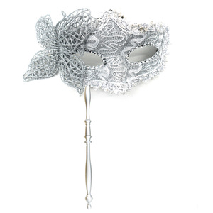 قناع أميرة للحفلات التنكرية، قناع دانتيل فاخر بنمط فراشة جانبي، قناع يدوي بنمط عمود روماني وتنين - Product Image 3