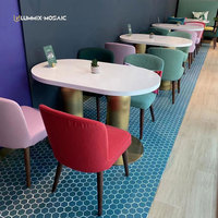 Mosaïque hexagonale en céramique, Design de sol, mosaïque émaillée mate, carreaux de porcelaine de qualité supérieure pour cuisine et salle de bain