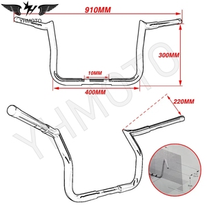 Piezas de motocicleta, manillar Griffstange para Harley Touring Electra Street Glide FLHT FLHX FLHTC FLHTCUI 12 "Rise Ape Monkey - Product Image 6