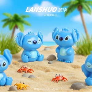 Lanshuo <b>Stitch</b> Doll Cartoon <b>Charms</b> Zinc Alloy Keychain Gift Unisex DIY Jewelry Set - Product Image 4