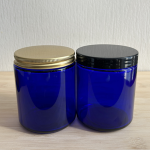 Envase de Vidrio Azul Cobalto Hermético de 30 <span class=keywords><strong>ml</strong></span>, <span class=keywords><strong>60</strong></span> <span class=keywords><strong>ml</strong></span>, 100 <span class=keywords><strong>ml</strong></span>, Frasco Recto para Bálsamo, Crema, Vela, con Tapa Metálica Dorada, Plateada o Negra - Product Image 4