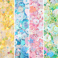 Paillettes arc-en-ciel colorées en vrac, paillettes lâches de 6 mm pour la confection de vêtements, boucles d'oreilles, bijoux et artisanat DIY