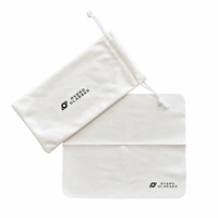 Chiffonnette de nettoyage pour lunettes en microfibre réutilisable sans peluches avec logo personnalisé, emballage en pochette pour lunettes, vente en gros