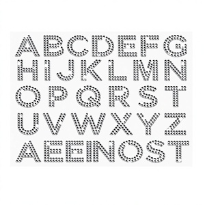 Self-adhesive Glitter Craft Gem Crystal Blinger Rhinestone Letter <b>Stickers</b> 26 Letters for Promotional Gifts - Product Image 1