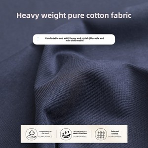 Camiseta de manga corta de algodón puro para hombre americano 400g cuello suelto pesado talla grande ropa al por mayor de alta calidad - Product Image 3