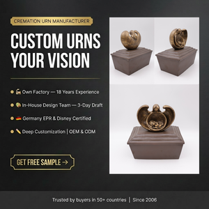 Urna Funeraria per Ceneri di Neonati Completamente Personalizzabile, Scatola per Ceneri in Resina Artigianale OEM, Urne Commemorative di Medie Dimensioni Fatte a Mano - Product Image 1