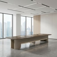 Table de réunion de direction en MDF E1 durable avec bordure en PVC de 2 mm, finition par aspiration, mobilier de bureau de luxe