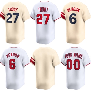 เสื้อเบสบอลทีมลอสแอนเจลิสแบบขายส่ง ปักลาย # ปลาเทราท์ 27 ตัว # 6 แอนโทนี่ เรนดอน # ชุดซอฟต์บอล 9 แซค เนโต้ - Product Image 1