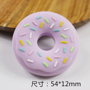 Colorful donut shaped silicone Sprinkles design chew rings Babies teething toys silicone Donut shaped silicone chew - Product Image 4