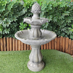 Vente en gros directe <span class=keywords><strong>d</strong></span>'usine, grandes fontaines <span class=keywords><strong>d</strong></span>'eau en résine à 3 niveaux, joli et bon marché - Product Image 4