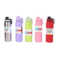 Gourde isotherme portable en acier inoxydable pour hommes et femmes, idéale pour le sport et l'alimentation