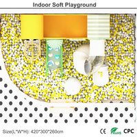 Petit toboggan d'intérieur pour enfants, adapté à la personnalisation d'équipements de jeux souples avec plans 3D pour hôtels familiaux