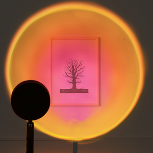 Lampada da tavolo a LED RGB con luce da <span class=keywords><strong>tramonto</strong></span> con ombra nera per camera da letto e foto dal vivo - Product Image 3