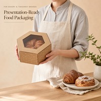 Boîte à bento en papier personnalisée pour gâteaux, pâtisseries, desserts, en-cas de boulangerie, repas prêts à manger et emballages alimentaires à emporter