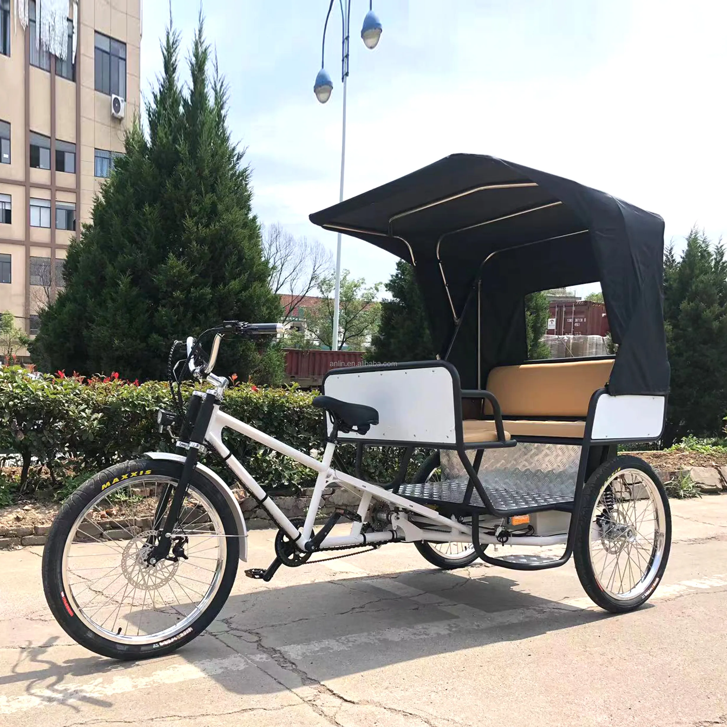 ESTER 2023 New Fashion pedicab for Family or business, 3 wheel electric 26" rickshaw, LED advertising light box