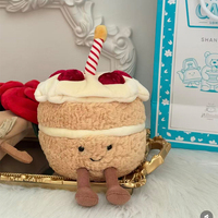 Boneka Jelly Catt Baru, Mainan Kue Ulang Tahun Krim Stroberi, Boneka Lilin Lembut Nan Menenangkan, Jelly Cat Naga yang Lembut dan Halus