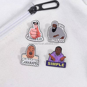 Bán Buôn Tùy Chỉnh Kim Loại Hip-Hop Nhân Vật Hình Ve Áo Masonic Pins Thời Trang Cứng Men Pin Phù Hiệu - Product Image 2