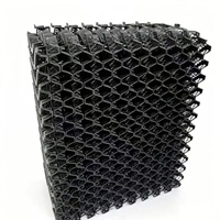 Panel de Enfriamiento Evaporativo con Marco de Acero Inoxidable Galvanizado y PVC Plástico Negro para Granjas Avícolas, Granjas Porcinas, Invernaderos y Ganado