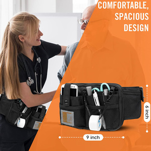 Bolsa de <span class=keywords><strong>enfermera</strong></span> con soporte de cinta, bolsa de cinturón de bolsillo de equipo médico de varios compartimentos bolsa organizadora de enfermería para suministros médicos - Product Image 4