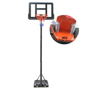 Soporte de aro de baloncesto ajustable en altura para exteriores portátil FOOCAT para niños adultos con red de tablero